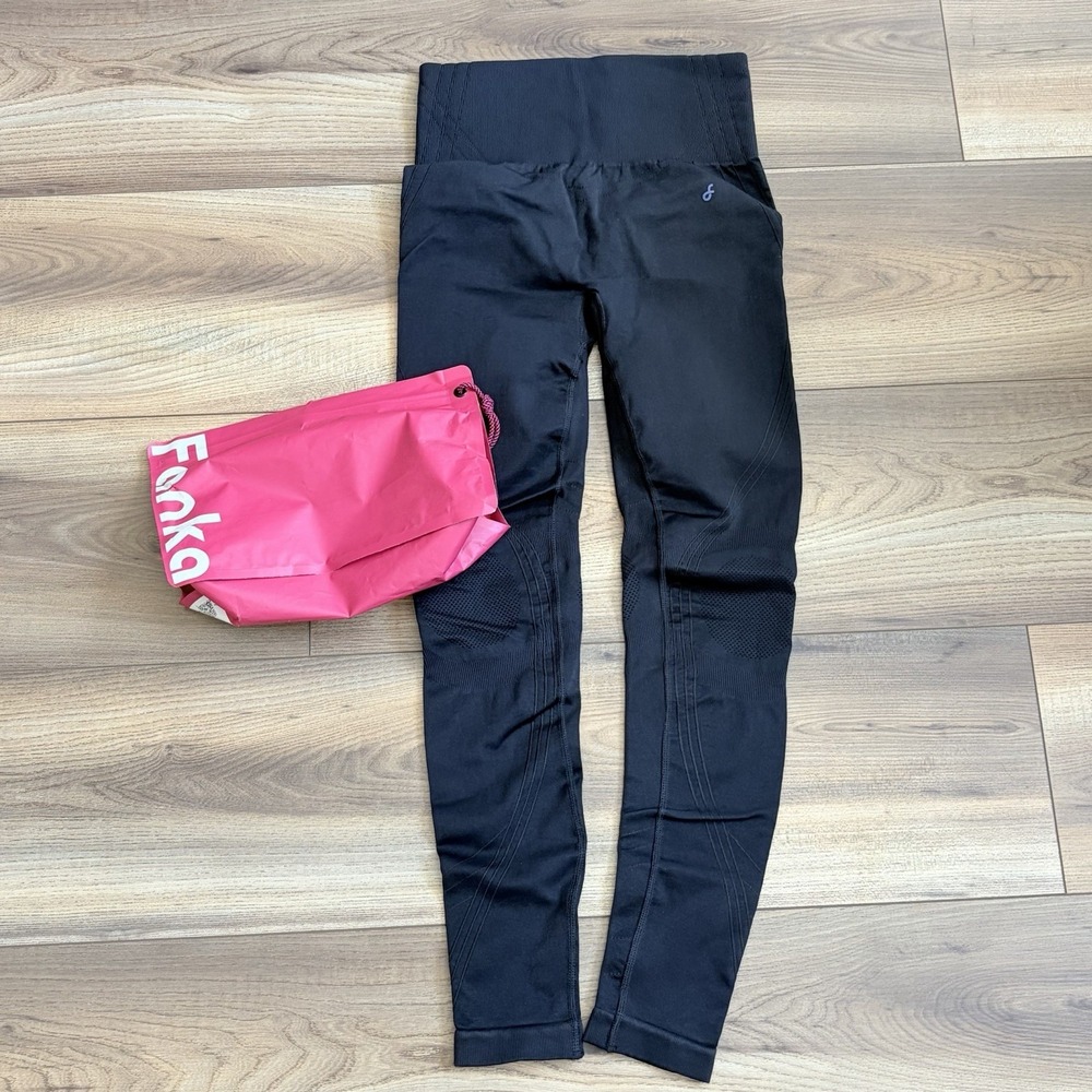 Fanka Leggings Womens Medium Black High Rise Compression Sculpt Workout Yoga